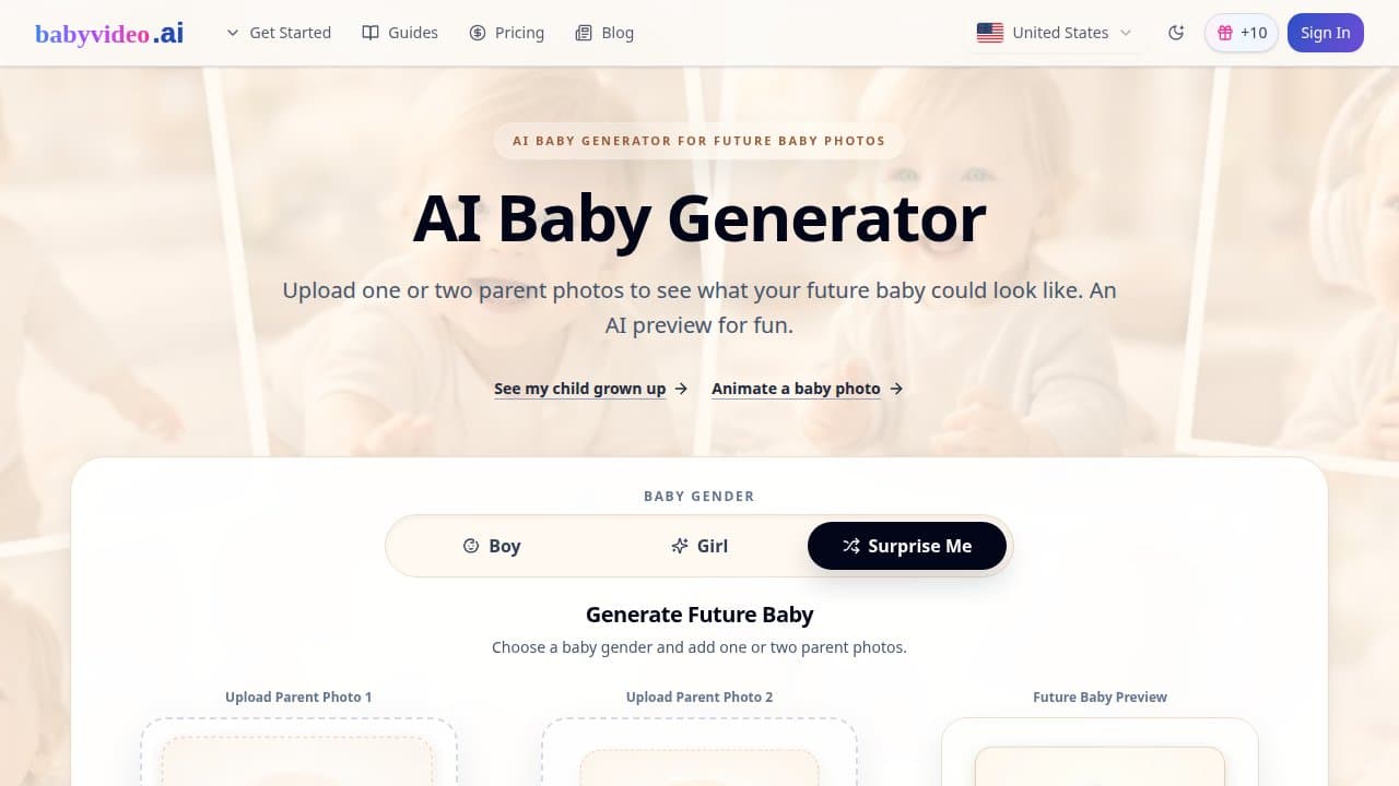 AI Baby Generator - Product screenshot