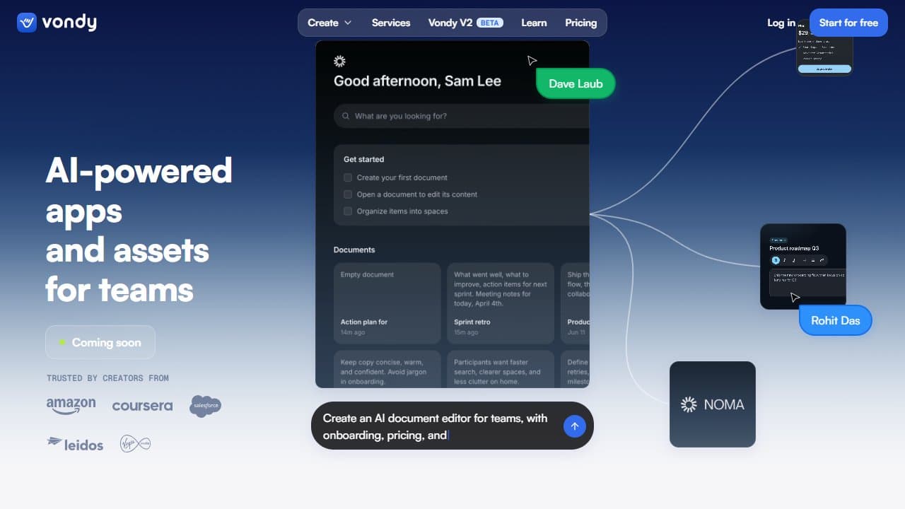 Vondy - Product screenshot