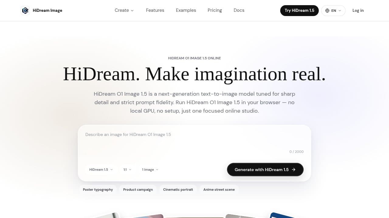 HiDream Image - Product screenshot