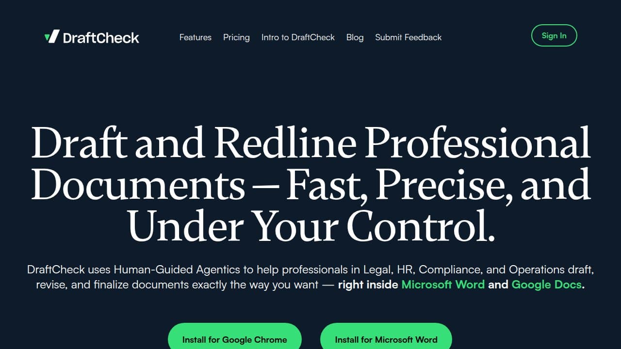 DraftCheck - Product screenshot