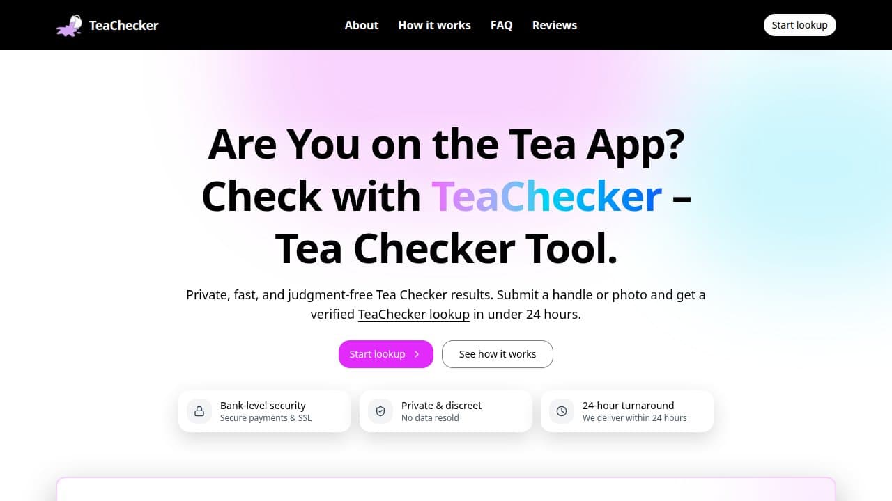 TeaChecker - Product screenshot