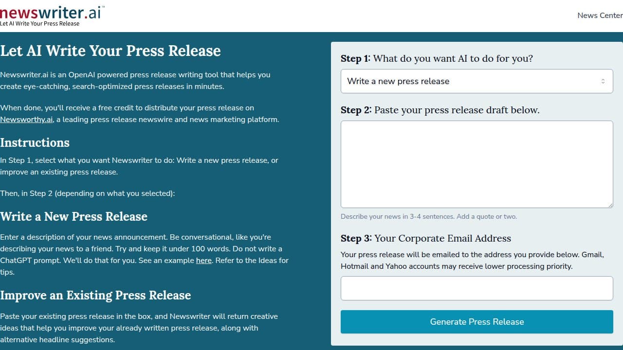 Newswriter.ai - Product screenshot