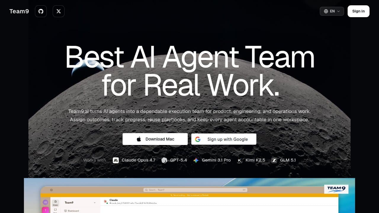 Team9.ai - Product screenshot
