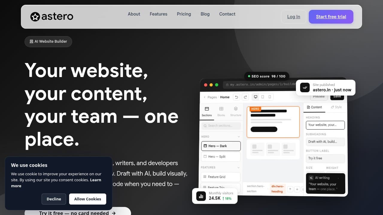 Astero - Product screenshot