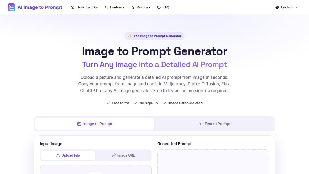 AI Image to Prompt - Product screenshot