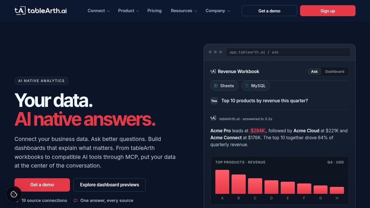 tableArth.ai - Product screenshot