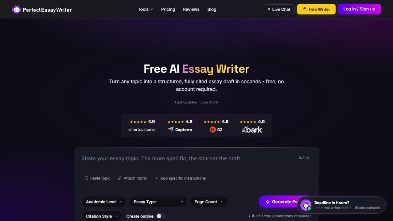 Perfect Essay Writer - Product screenshot