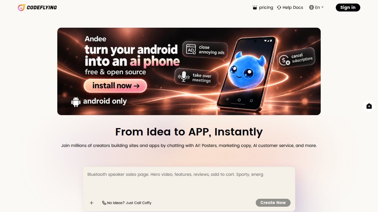 CodeFlying - Product screenshot
