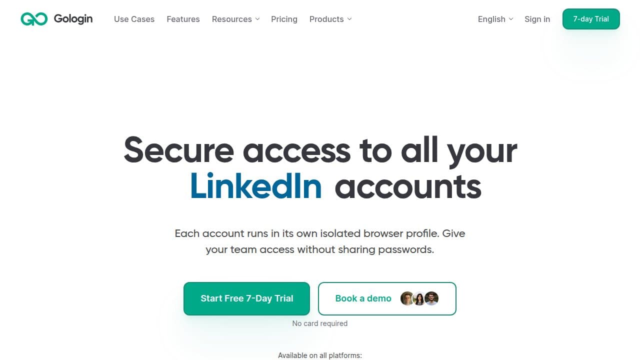 Gologin - Product screenshot