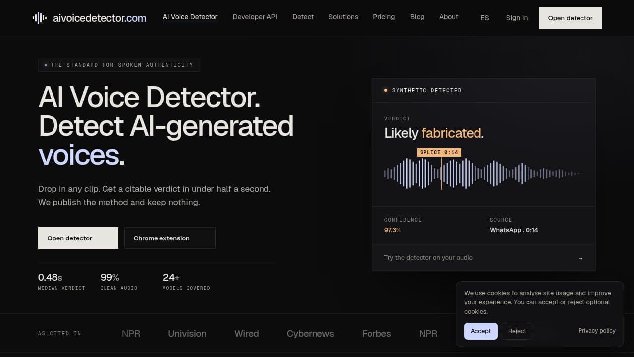 AI Voice Detector - Product screenshot
