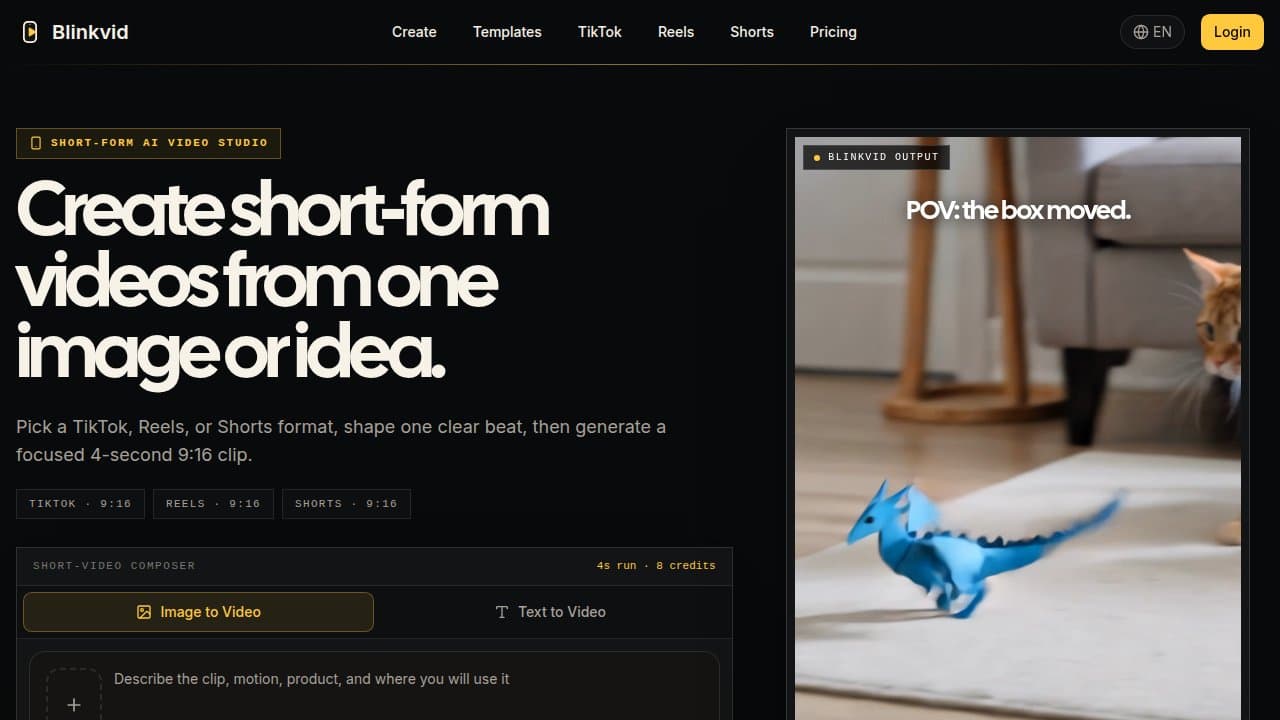 Blinkvid - Product screenshot