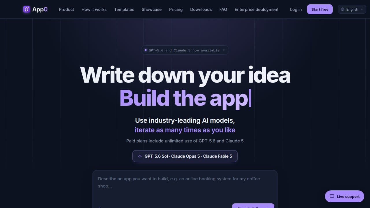 App0 - Product screenshot
