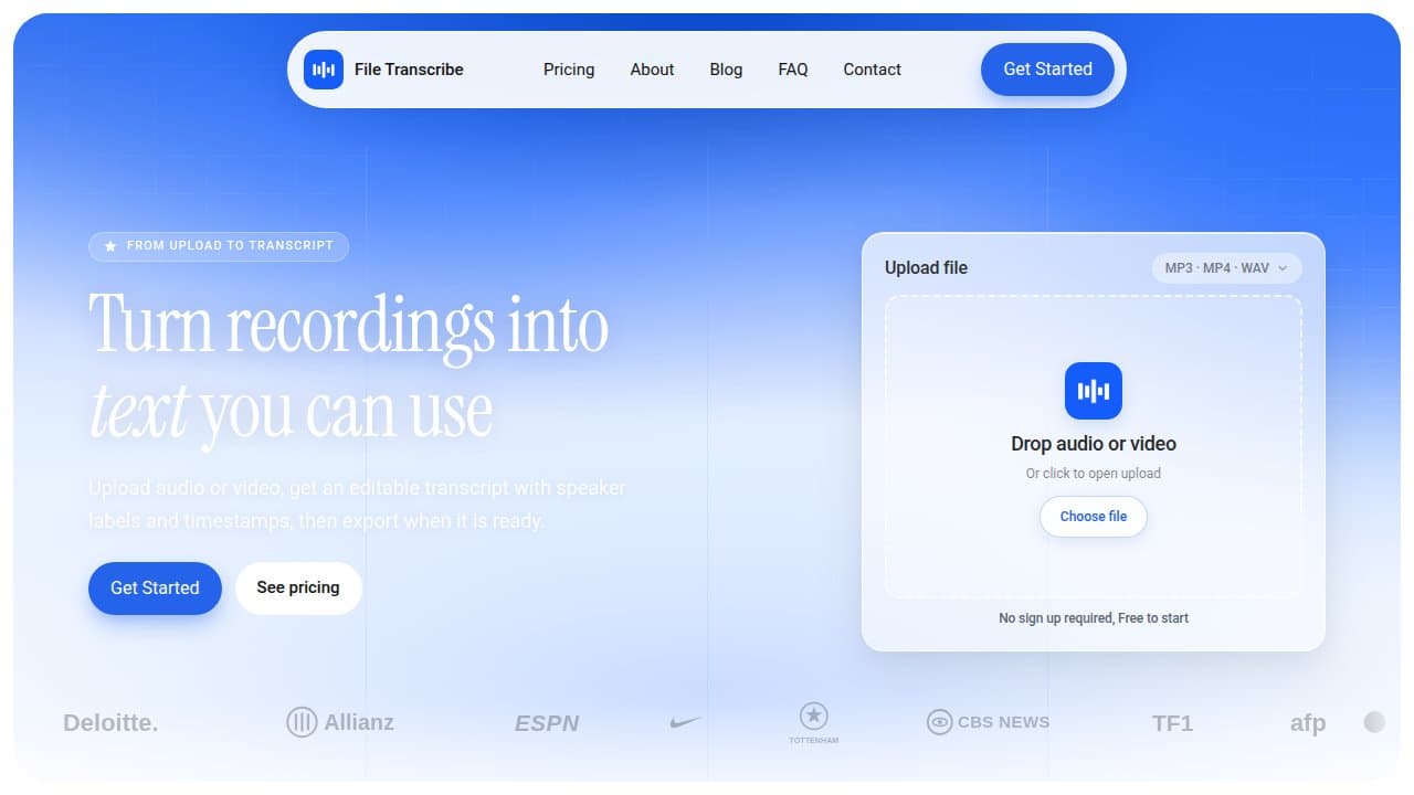 File Transcribe - Product screenshot
