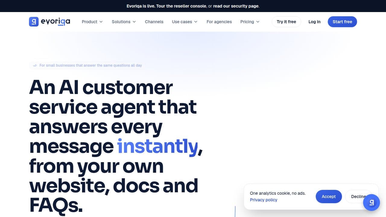 Evoriqa - Product screenshot