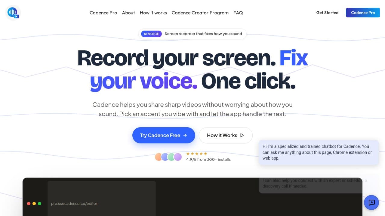Cadence - Product screenshot