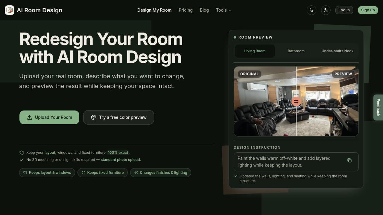 AI Room Design - Product screenshot