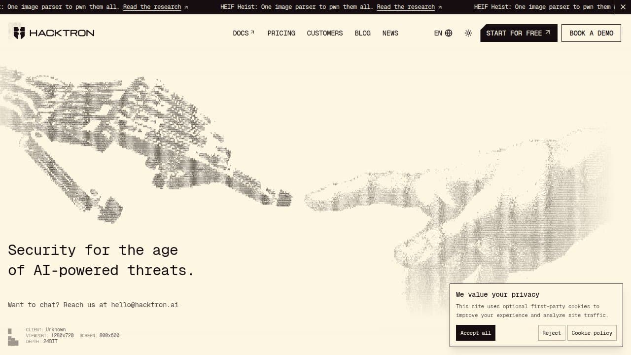 Hacktron AI - Product screenshot