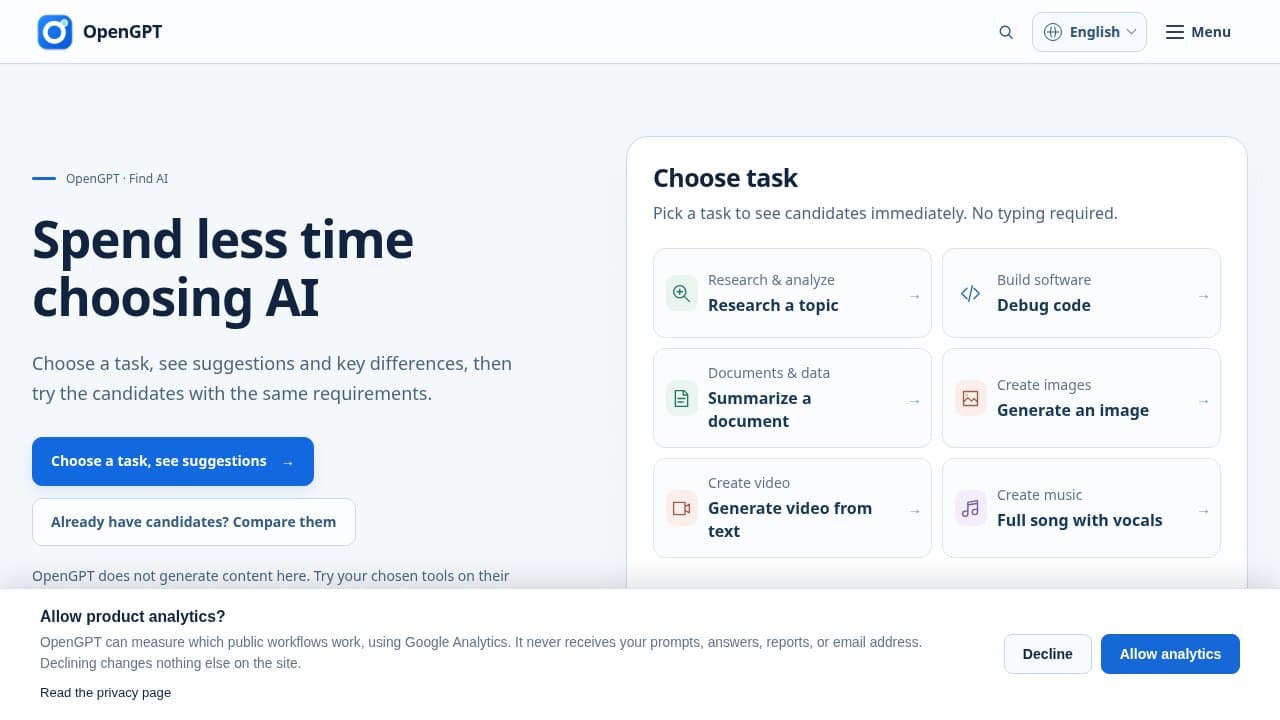 OpenGPT - Product screenshot