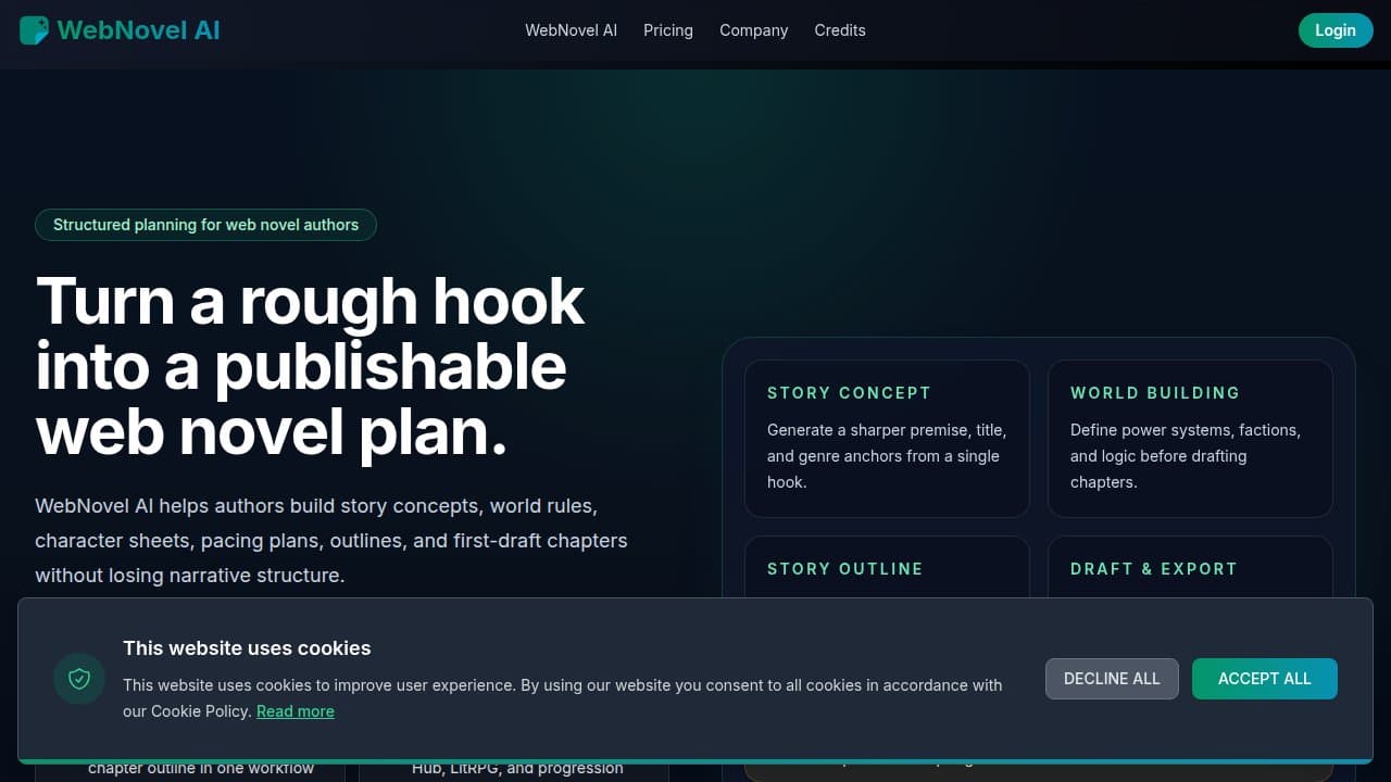 WebNovel AI - Product screenshot