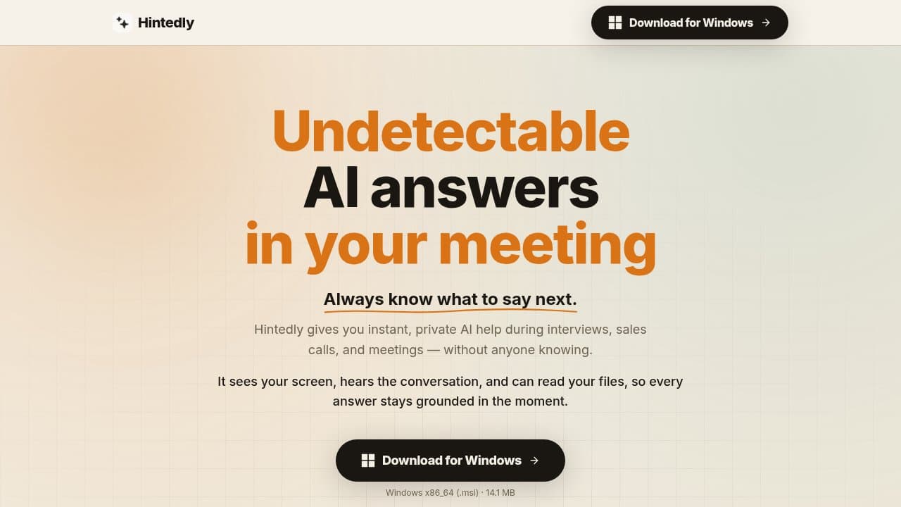 Hintedly - Product screenshot
