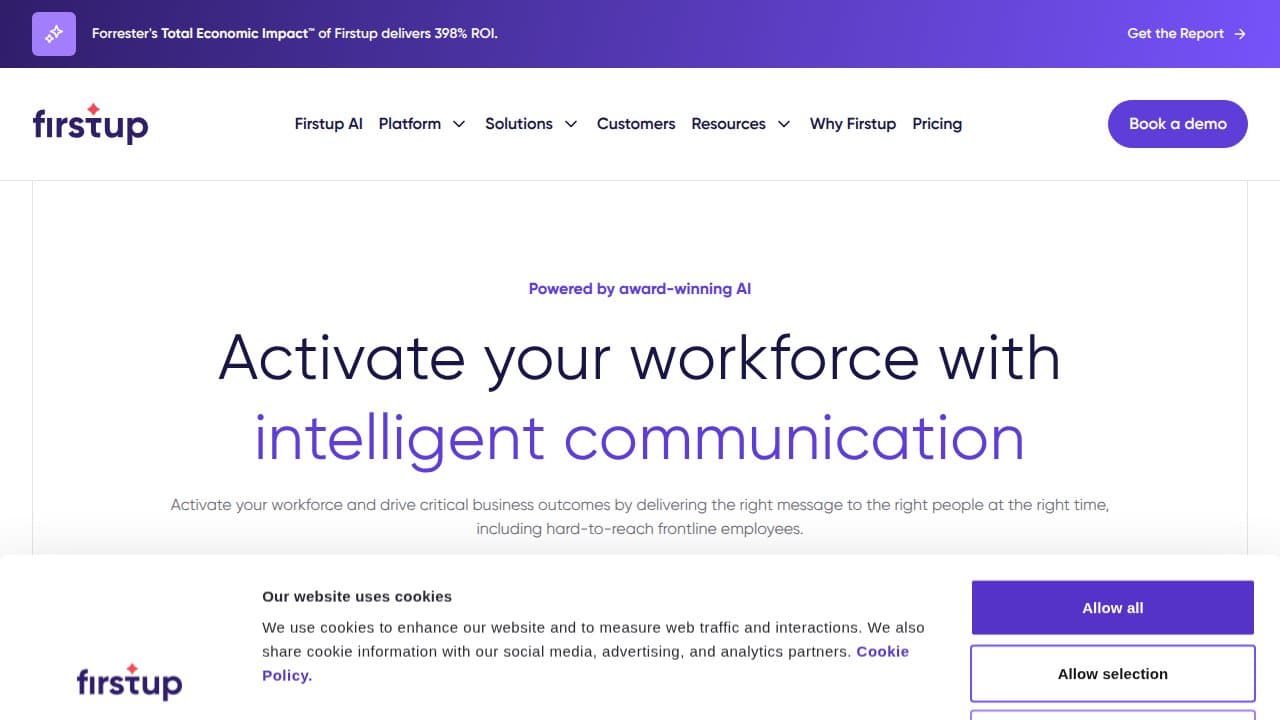 Firstup - Product screenshot