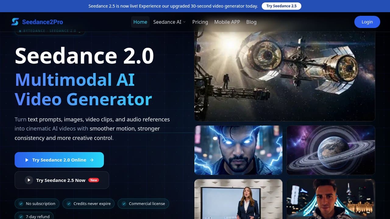 Seedance 2.0 - Product screenshot