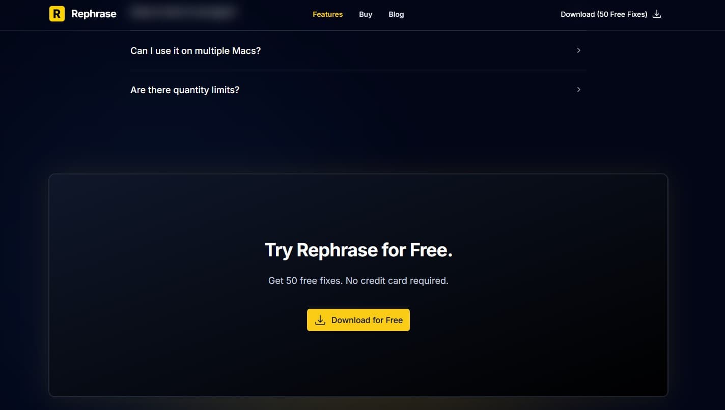 Rephrase - Product screenshot