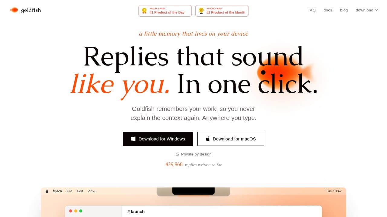 Goldfish - Product screenshot