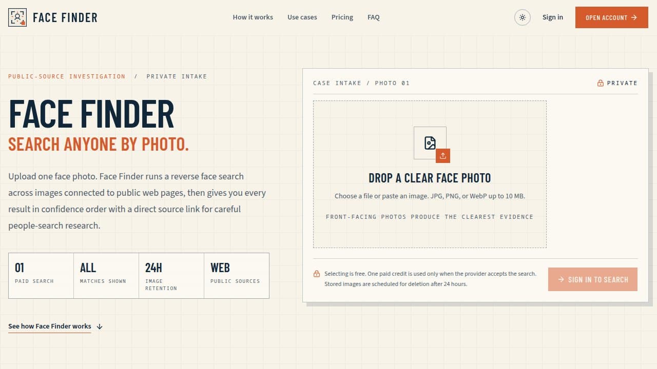 Face Finder - Product screenshot