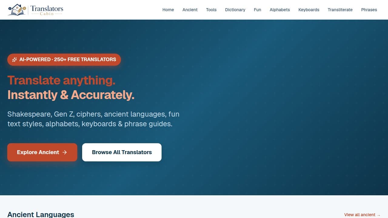 Translators Cabin - Product screenshot