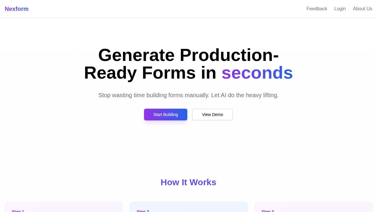 Nexform - Product screenshot