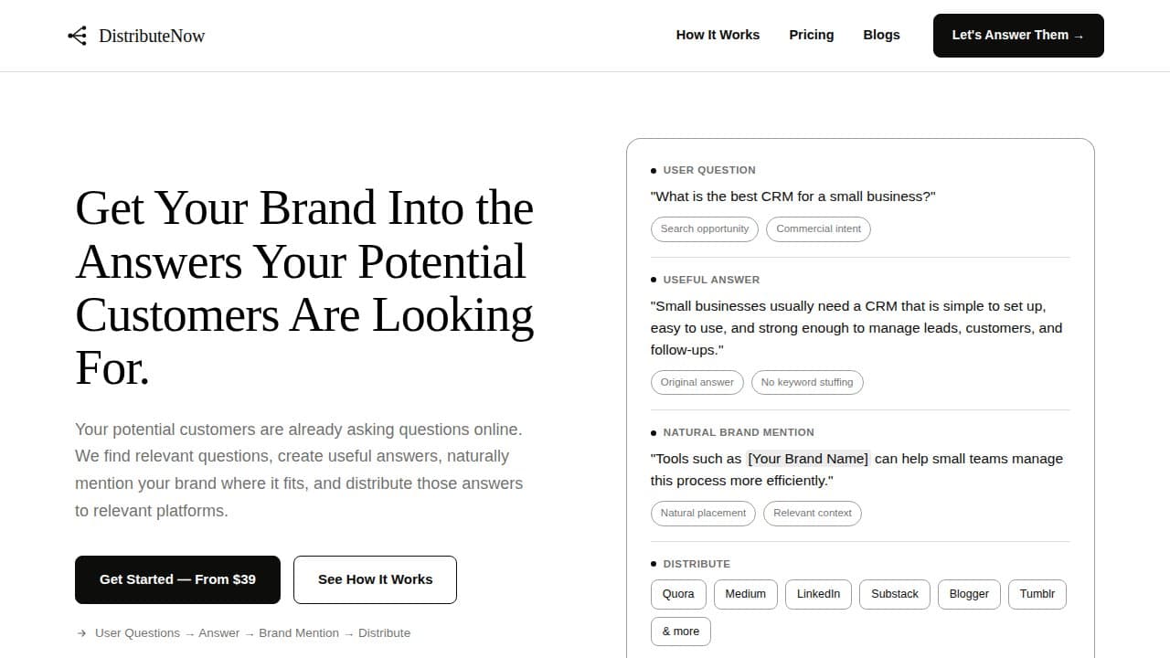 Distribute Now - Product screenshot