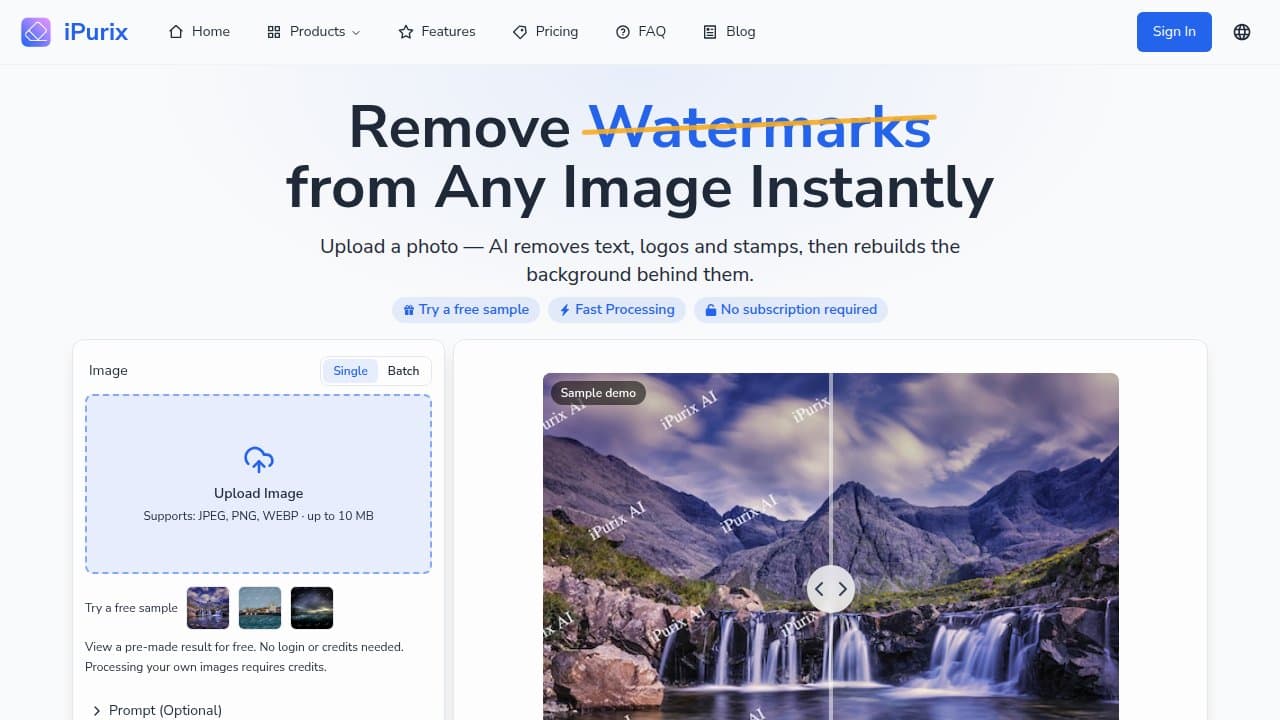 iPurix - Product screenshot