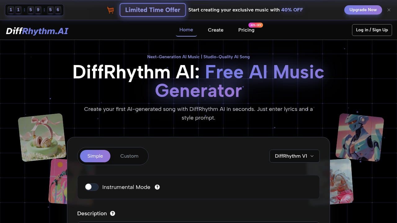 DiffRhythm AI - Product screenshot