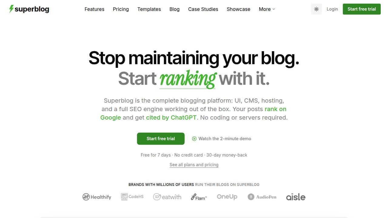 Superblog - Product screenshot