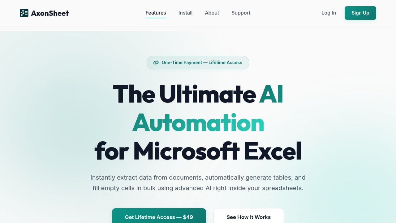 AxonSheet - Product screenshot