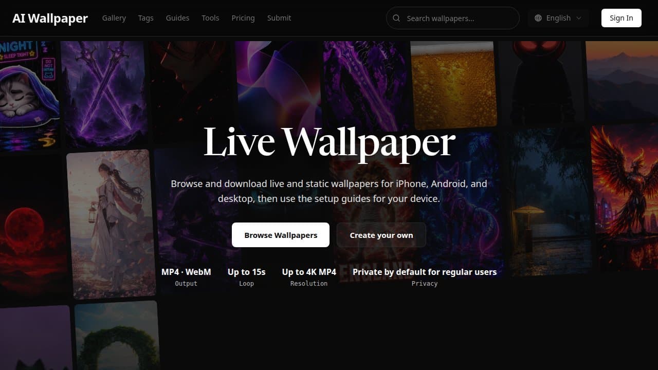AI Wallpaper - Product screenshot