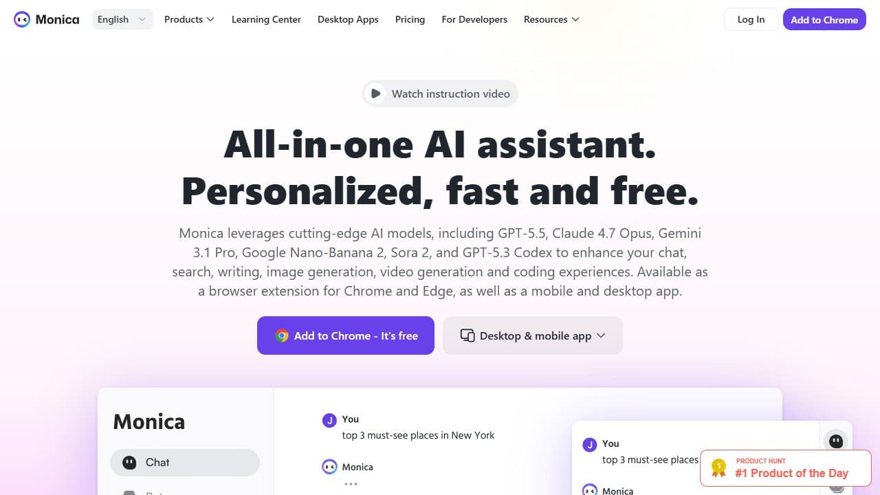 Monica - Product screenshot