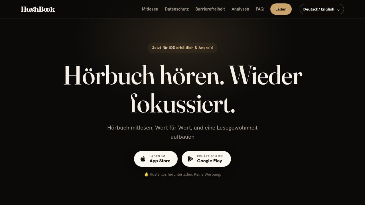 HushBook - Product screenshot