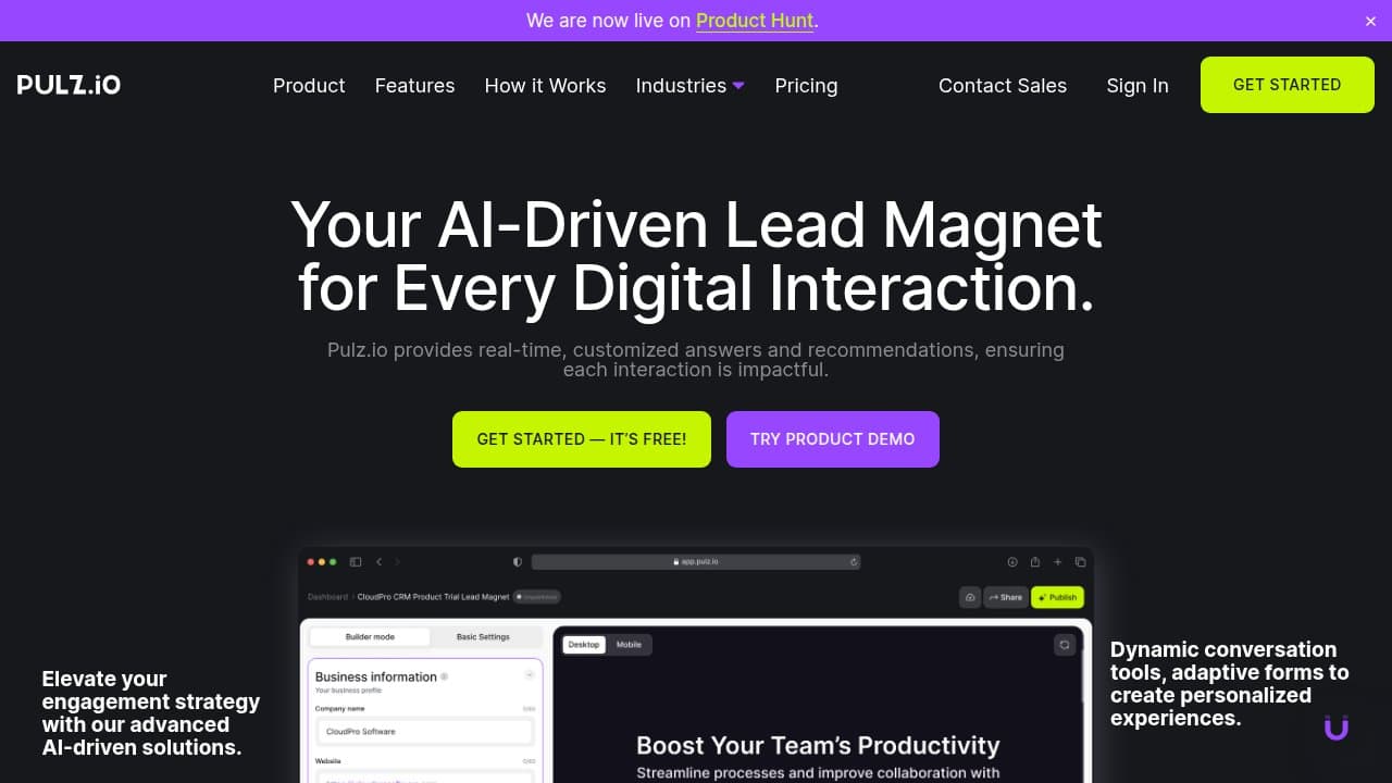 Pulzio - Product screenshot