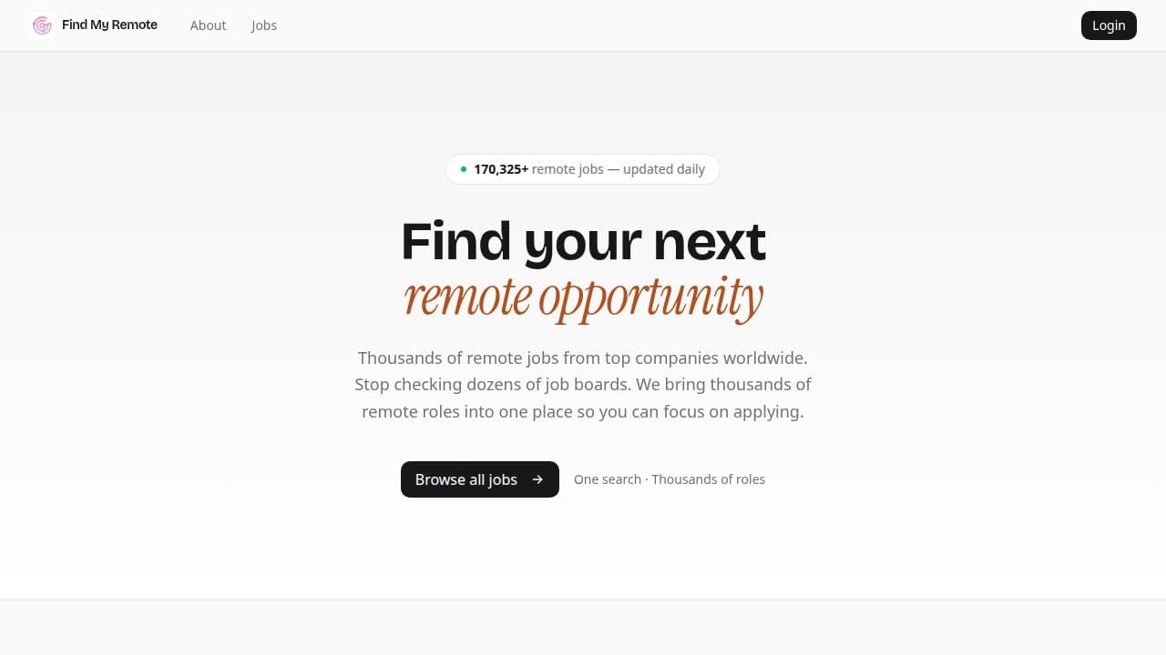 Find My Remote - Product screenshot