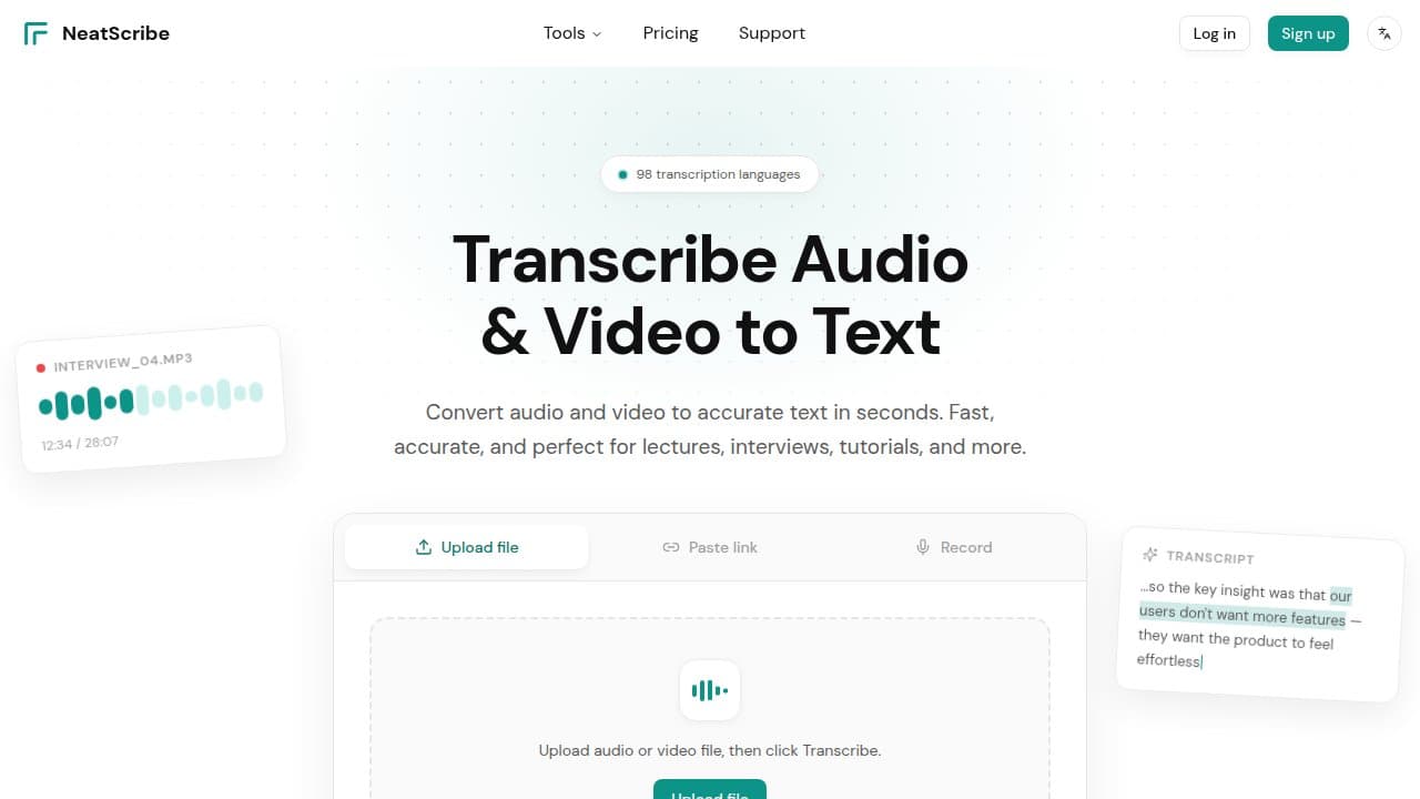 NeatScribe - Product screenshot