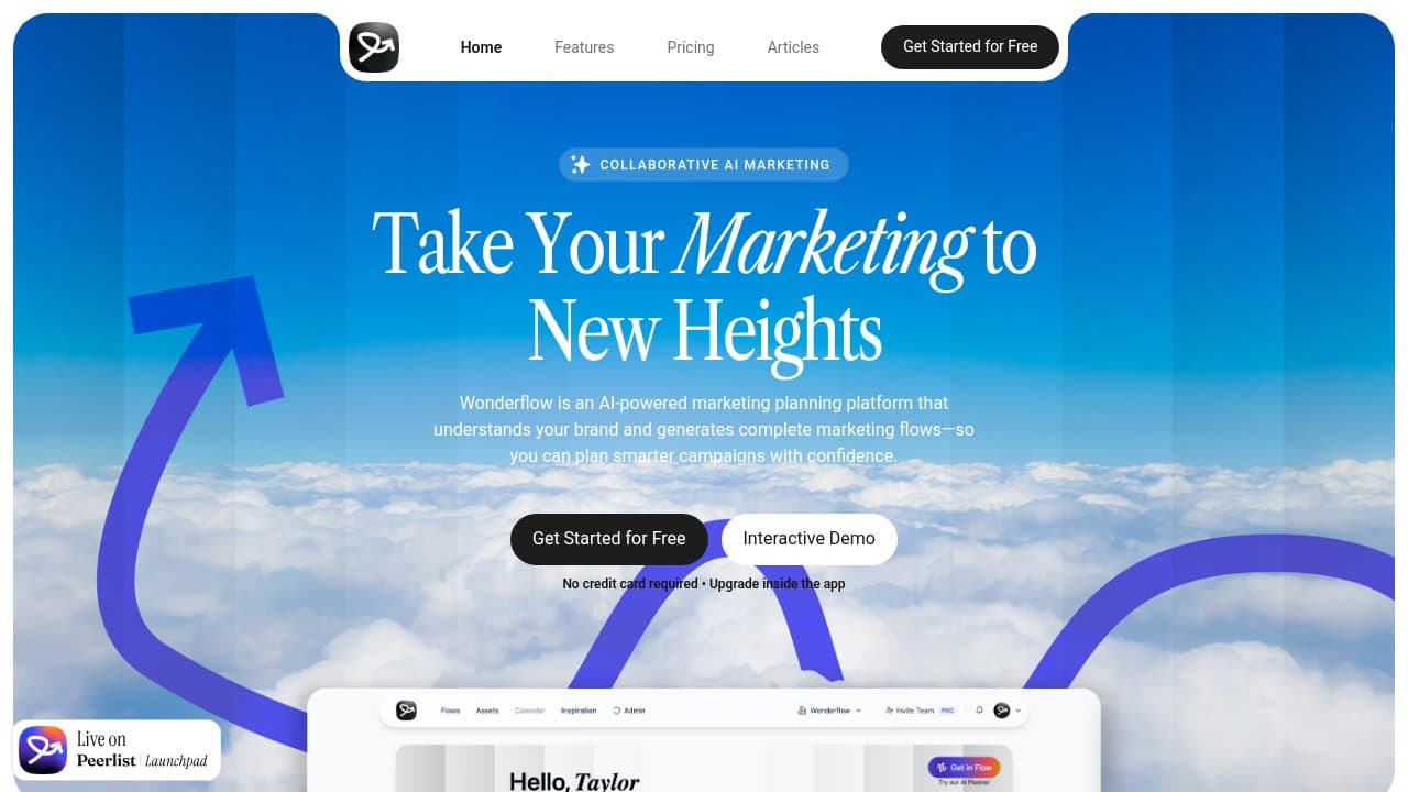 Wonderflow App - Product screenshot