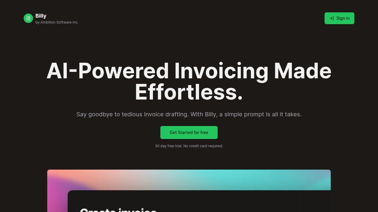 Billy - Product screenshot