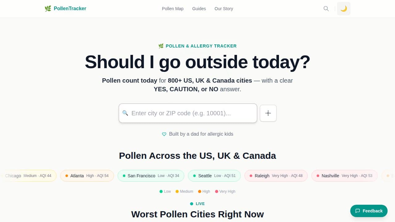 PollenTracker - Product screenshot