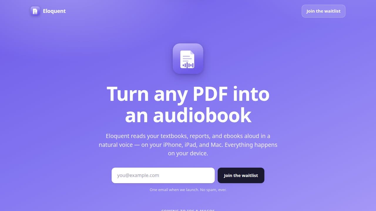 Eloquent - Product screenshot