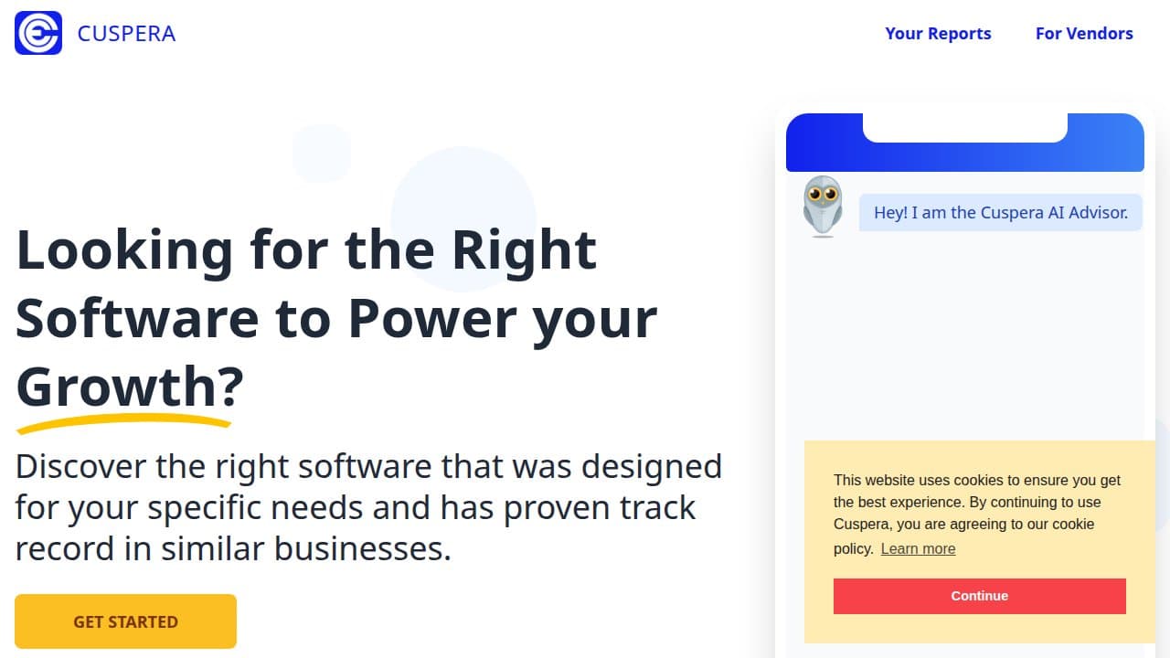 Cuspera - Product screenshot