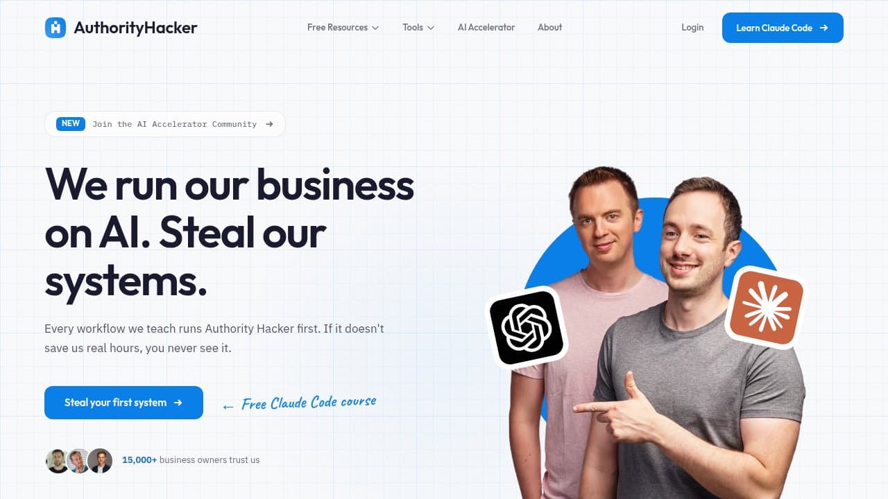 Authority Hacker - Product screenshot