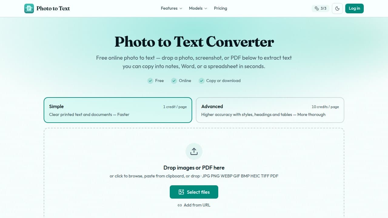 Photo to Text - Product screenshot