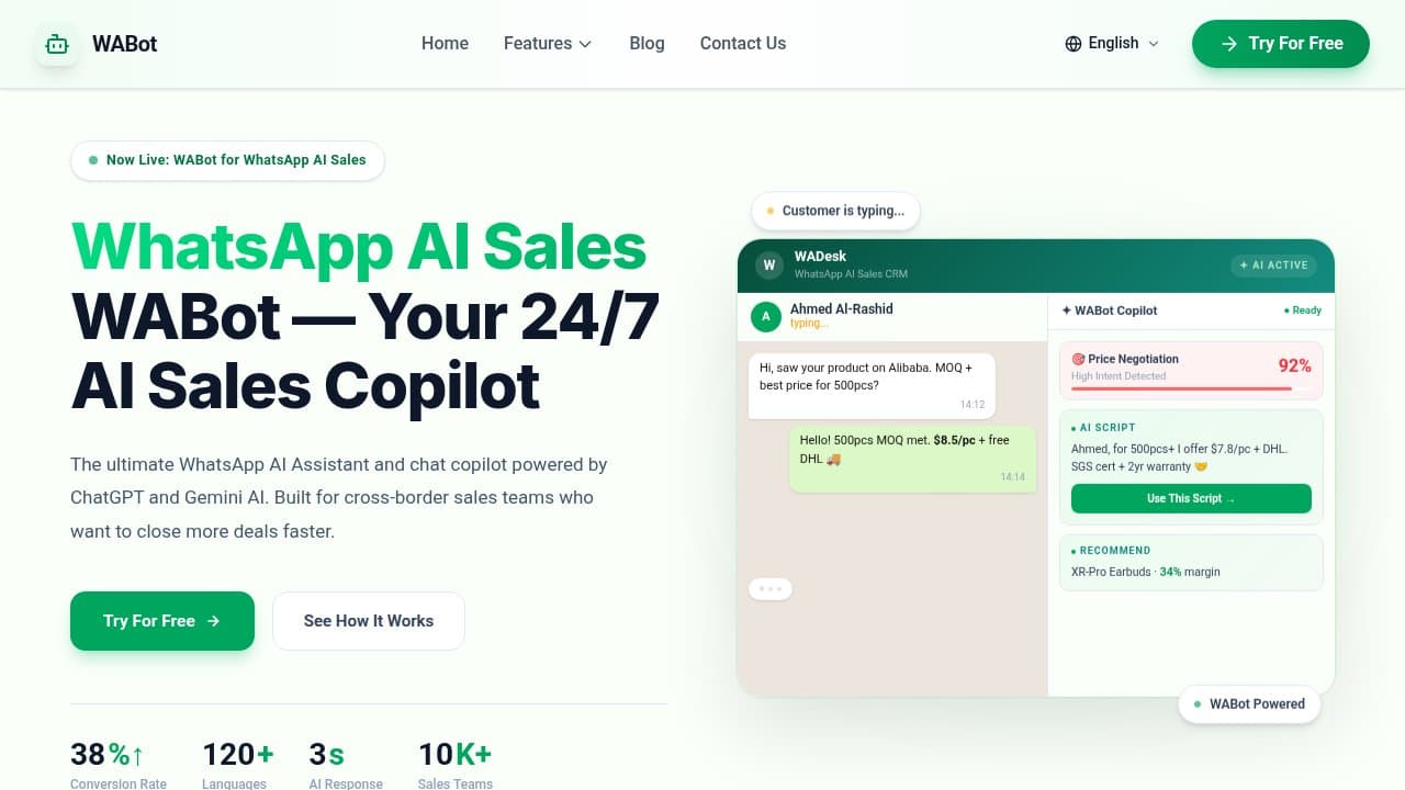 WABot - Product screenshot